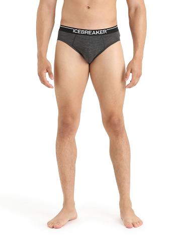 Pánské Spodní Prádlo Icebreaker Merino Anatomica Briefs Černé Šedé | CZ 1649TCEV